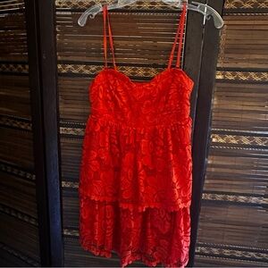 NWT Maeve Red Mini Dress Anthropologie